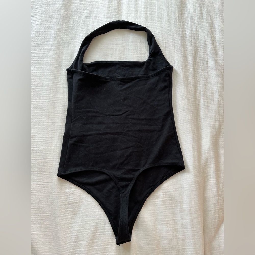 Black Halter Bodysuit